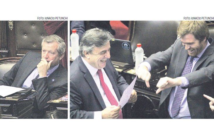 ámbito.com | Renovado. Emilio Monzó descansa tranquilo ayer en una banca del recinto de Diputados. Su nuevo mandato como presidente de esa Cámara nunca estuvo en juego. Mario Negri  y Nicolás Massot festejan.