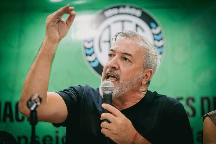 Rodolfo Aguiar, secretario general de ATE. Rodolfo Aguiar, secretario general de ATE.