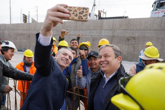 El presidente Alberto Fernández supervisó diferentes obras públicas.