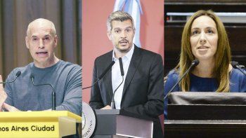 Horacio Rodríguez Larreta,&nbsp;Marcos Peña y María Eugenia Vidal.