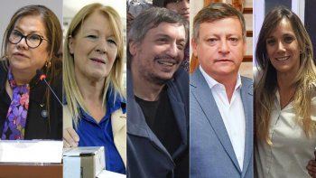 Danza de nombres. Graciela Camaño, Margarita Stolbizer, Máximo Kirchner, Domingo Peppo y Malena Galmarini.