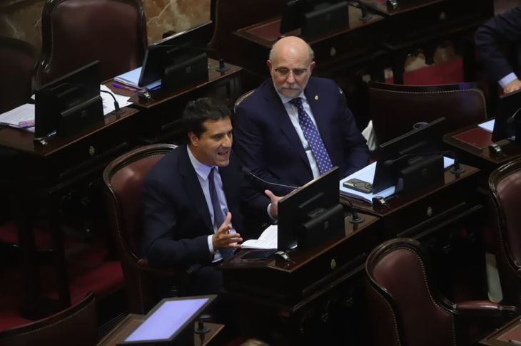 Abad y Fama, dos de los senadores radicales que más antagonizan con el Gobierno. Abad y Fama, dos de los senadores radicales que más antagonizan con el Gobierno.