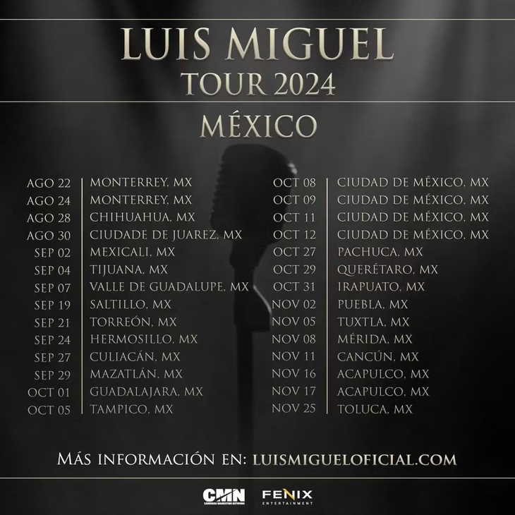 Luis MIguel en México 2024 cuándo inicia la venta de boletos y precios