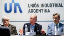 Daniel Funes de Rioja en la asunción de su cargo en la sede de Avenida de Mayo