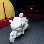 El motociclista de Terciopelo Club; de Daniel Basso. El motociclista de Terciopelo Club; de Daniel Basso.