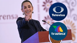 Críticas de Claudia Sheinbaum a Televisa y TV Azteca.