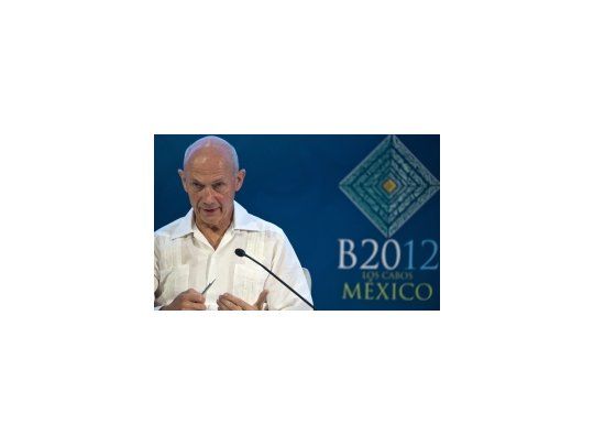 El titular de la OMC, Pascal Lamy, durante la cumbre del G-20 en México.