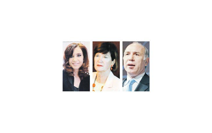 Cristina de Kirchner, Elena Highton de Nolasco, Ricardo Lorenzetti