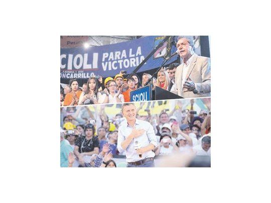 ENCENDIDOS CIERRES DE SCIOLI Y MACRI PARA BALOTAJE DECISIVO