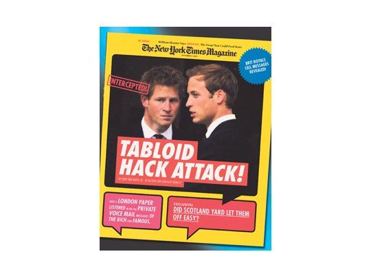 La tapa de la revista de The New York Times que parodió al diario sensacionalista británico News of the World, del grupo de Murdoch, que edita The Wall Street Journal.