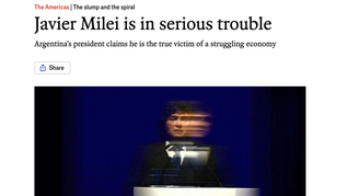 The Economist advirtió que Javier Milei atraviesa un escenario complejo por la economía, las investigaciones judiciales y la caída de su imagen. The Economist advirtió que Javier Milei atraviesa un escenario complejo por la economía, las investigaciones judiciales y la caída de su imagen.