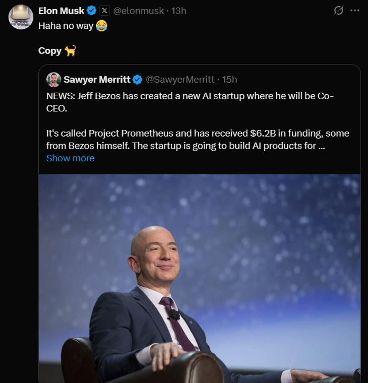 El cruce entre ambos multimillonarios en X. El cruce entre ambos multimillonarios en X.