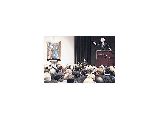 El momento en que«Escena callejera deBerlín» se vendía alempresario RonaldLauder en 38 millonesde dólares, hasta elmomento el mayorprecio alcanzado porErnst Ludwig Kirchner.