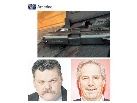 Jeb Bush hace campaña  en Twitter. Los candidatos republicanos compiten para ver quién promueve más el uso de armas. Casero le dijo enano a Solá. Y Solá le dijo gordo a Casero.