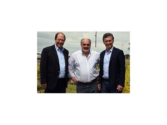 Ernesto Sanz, Ricardo Colombi y Mauricio Macri
