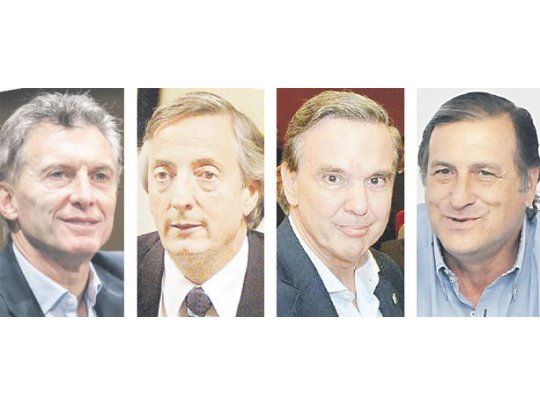 Mauricio Macri, Néstor Kirchner, Miguel Pichetto y Ángel Rozas.