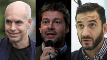 Rodríguez Larreta, Lammens y Tombolini se medirán en las PASO se este domingo.&nbsp;