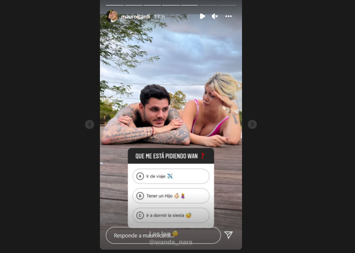 After the crisis, Wanda Nara proposed to Mauro Icardi to have another child