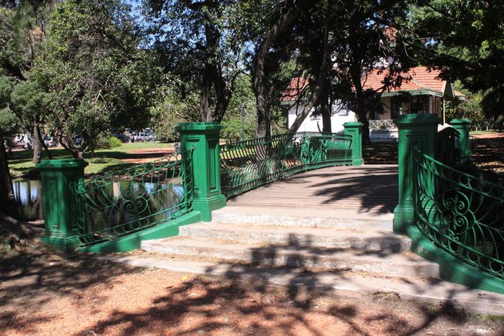 Puente de acceso al lago