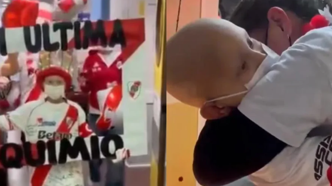 Valentín tocó la campana en el Hospital Garrahan tras finalizar su tratamiento, rodeado de aplausos, emoción y una pasión intacta por River.