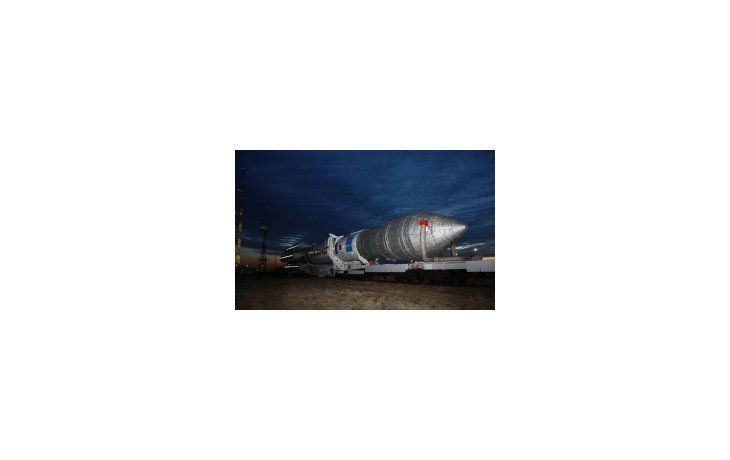 Protón, el cohete que debía poner en órbita los satélites.