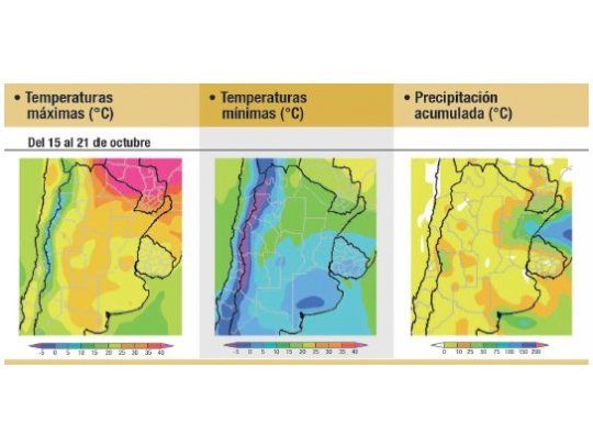 Precipitaciones, y baja la temperatura