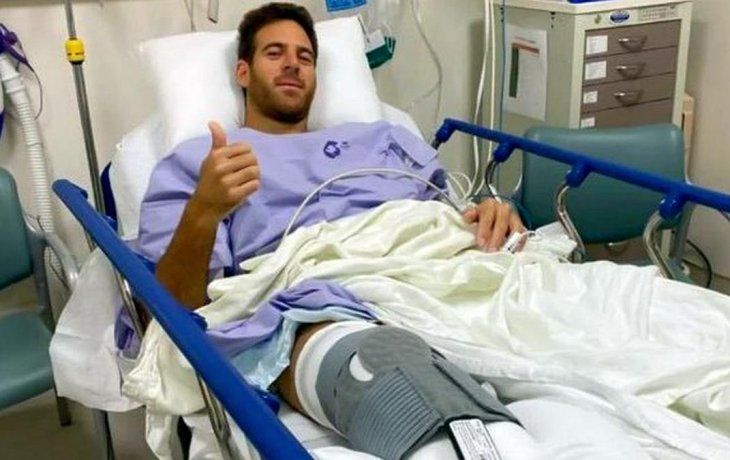 La segunda operación de la rodilla derecha de Del Potro fue exitosa y ahora deberá iniciar la rehabilitación.