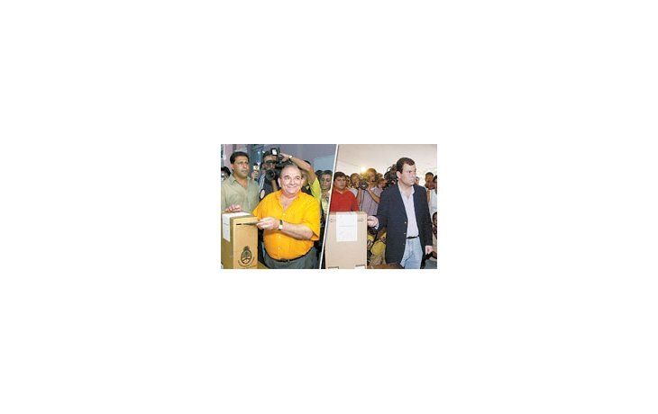 ámbito.com | José Figueroa (PJ) y Gerardo Zamora (UCR), durante la votación.