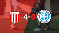 con doblete de benjamin rollheiser, estudiantes liquido 4-0 a belgrano