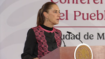 Claudia Sheinbaum en la Mañanera del Pueblo.