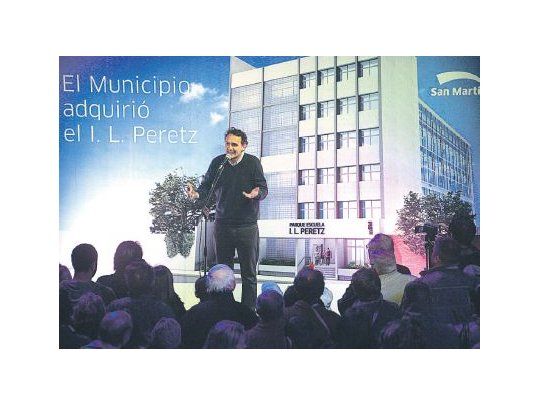 Katopodis durante el acto en el que contó los detalles de lo que será el nuevo Parque Escuela.