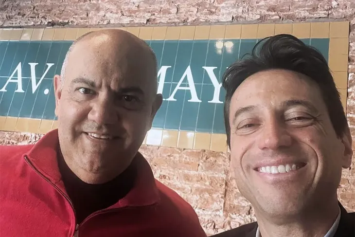 The Vice President of the Assembly, Ulises Morales, together with Marcelo Moretti.