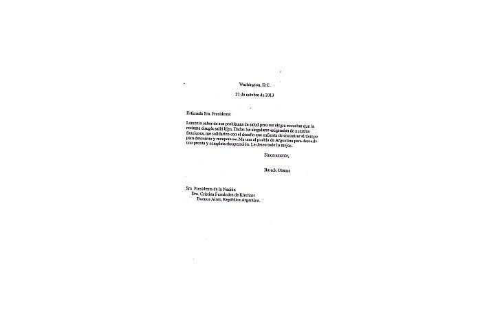 La carta de Obama.