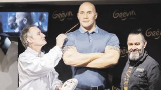 estatua. El museo Grevin oscurecerá la réplica de Dwayne Johnson.