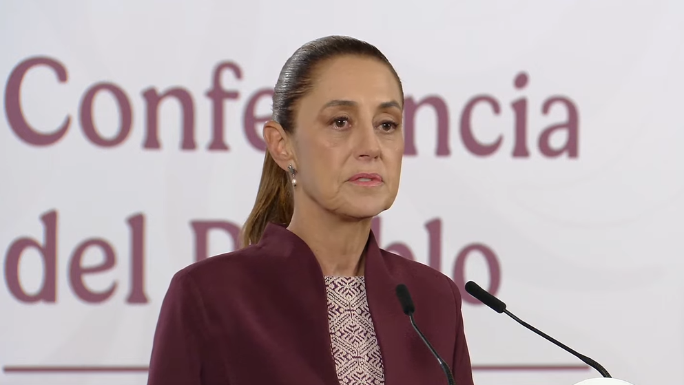 Claudia Sheinbaum en la Mañanera de este martes.