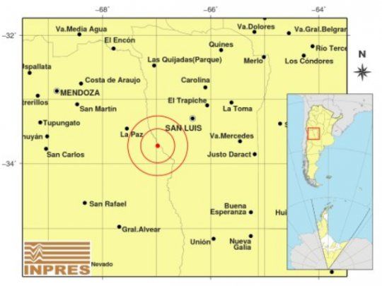 Se sintió en varias provincias.