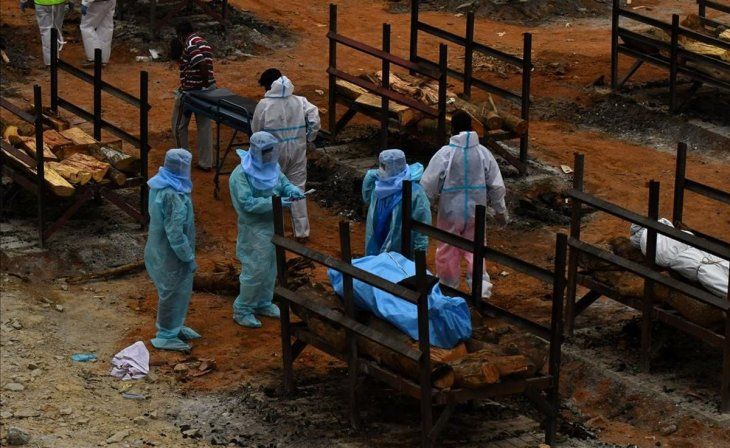 India registró este miércoles un nuevo récord de muertes por coronavirus, con 3.780 decesos.