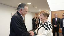 Yamandú Orsi recibió a Kristalina Georgieva en Torre Ejecutiva y la líder del FMI reflejó la visión del exterior acerca de Uruguay.
