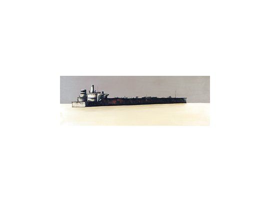 «El barco», pintura de María Martha Pichel, una de las artistas que mañana cuelgan sus obras en el Pabellón de las Artes de la UCA, bajo el título «Muestra 4».