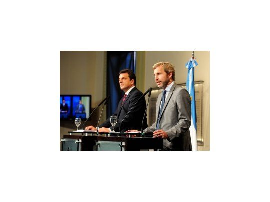 Sergio Massa junto a Rogelio Frigerio