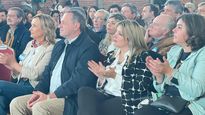 Laura Raffo, Álvaro Delgado y Valeria Ripoll durante el Congreso del Herrerismo.