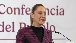 Claudia Sheinbaum en la Mañanera del Pueblo de este viernes. Claudia Sheinbaum en la Mañanera del Pueblo de este viernes.