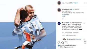 El posteo de Mascherano en su cuenta de Instagram.