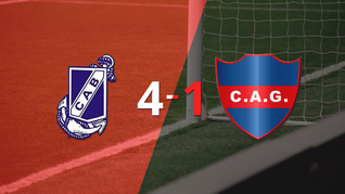 güemes (se) cayo ante guillermo brown con dos goles de martin pino