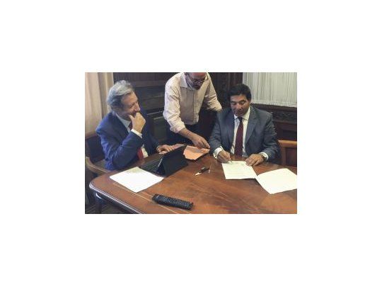 Echegaray junto al saliente auditor general, Despouy.