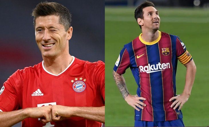 Lewandowksi y Messi.