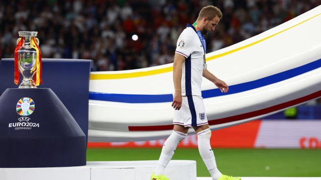 De espaldas al título. La Eurocopa le fue otra vez esquiva a Harry Kane. 