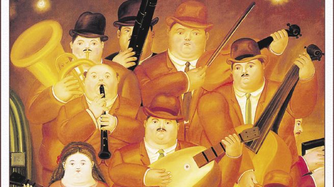 los músicos. Óleo de Fernando Botero vendido en u$s5 millones.