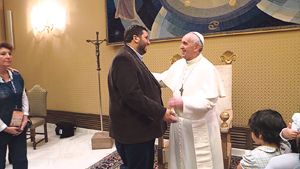 El papa Francisco recibió a amigos y  a familiares el miércoles en el Vaticano. Entre ellos el presidente de la Magistratura porteña