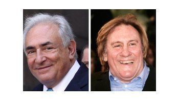 Dominique Strauss-Kahn y Gérard Depardieu.